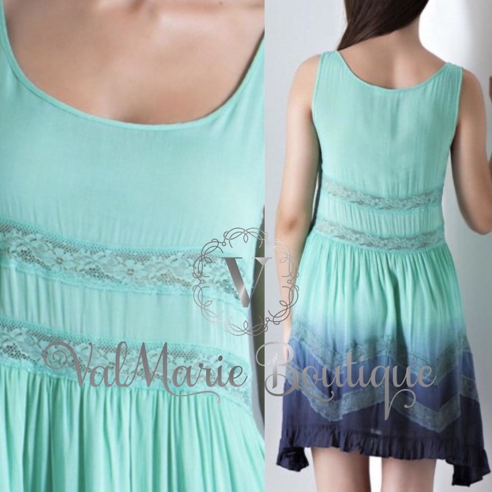 Day at the beach Ombré ocean breeze slip dress - Picture 4 of 5